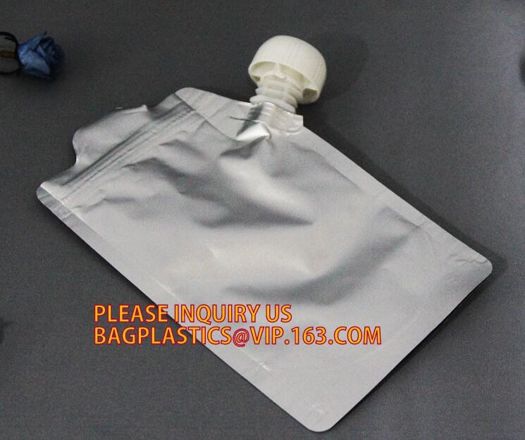 biodegradable eco-friendly FDA clear juice sealed drink pouches translucent reclosable hand held zipper plastic drinking