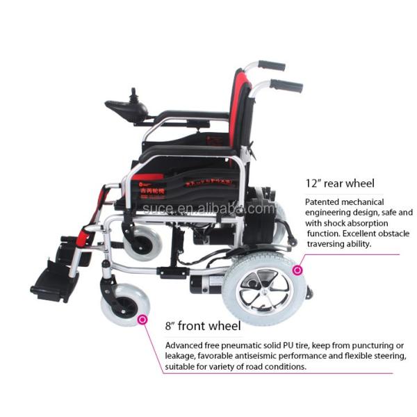 China Foldable power electric wheelchair for elderly