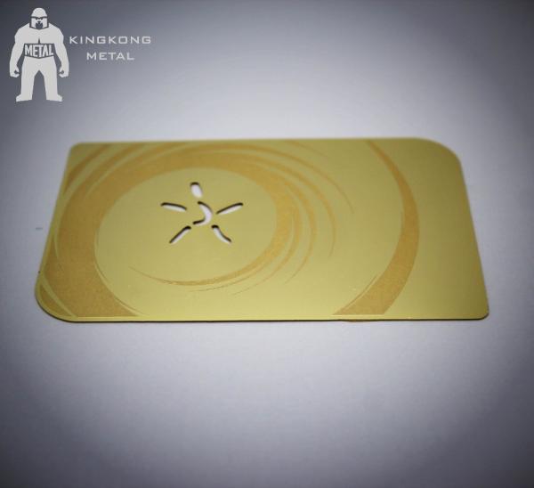 Quality 24K Real Gold Plated Laser Cut Metal Business Card Membership Card for sale