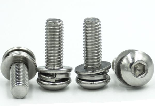 Quality Button Head Hex Socket Cap Stainless Steel Sems Screws , Double Washers Metric Sems Screws for sale