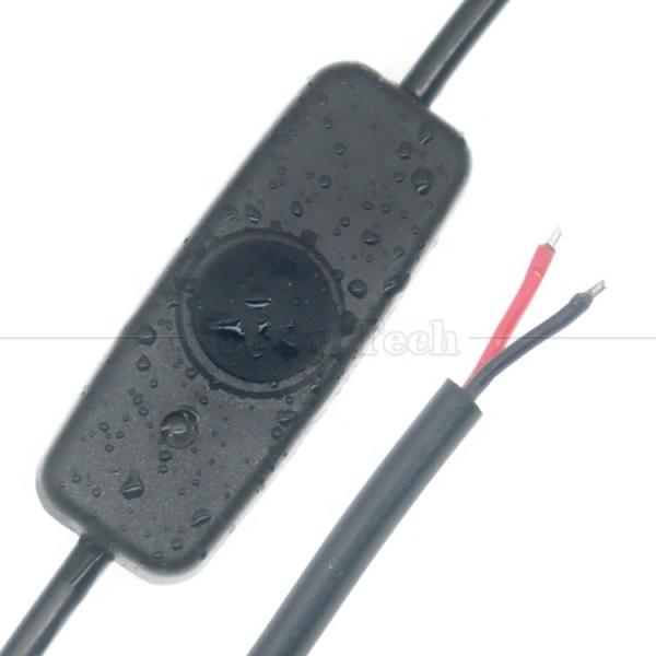 Quality Custom Factory Waterproof Silicon Cover Push Button 2 Pin DC Power on off Switch Cable for Lamp Motorcycle for sale