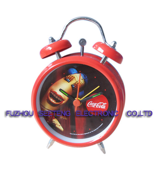 Simple clean design single color available safety plastic material for desktop alarm clock