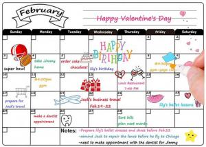 China Custom Dry Erase Fridge Magnet Calendar, 12 x 16 inch Magnetic Weekly Planner with dry erase marker wholesale
