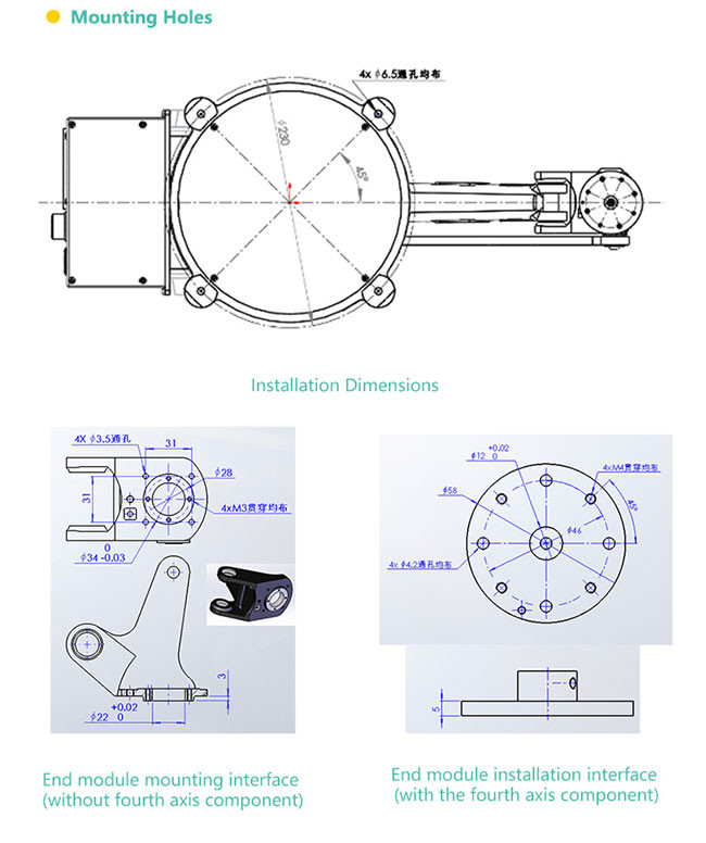 4 Axis 1 Kg Max Payload Small Programmable Loading Industrial Robot