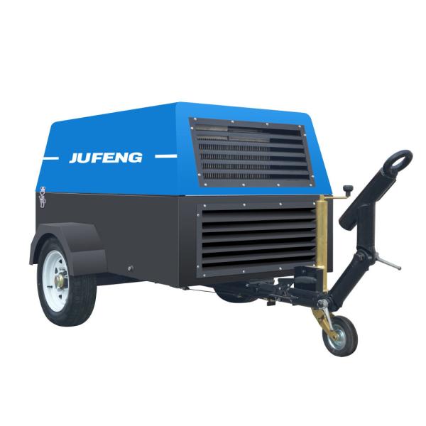 Quality 23kw 85 - 125 Cfm Portable Diesel Air Compressor With Smart Controller for sale