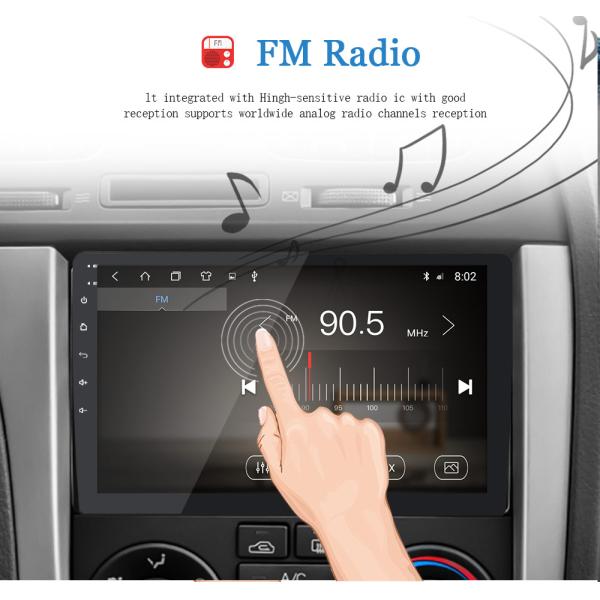 Universal 9 inch Car Stereo Navigation Player with IPS Screen and Rear Camera Support