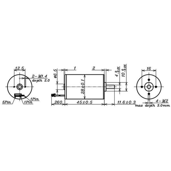 Brushless driver Motor.DC Brushless speed driver Motor.D28mm.L45mm.