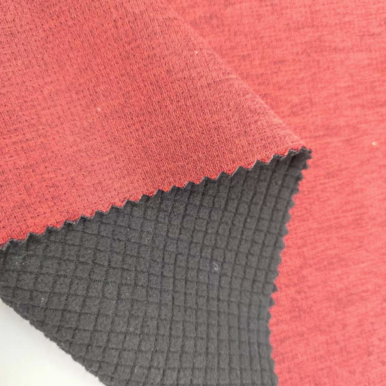100% Polyester Polar Fleece Ripstop Knitted Bonded Fabric 350G Windproof