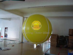 China Yellow Full Digital Printed Sport Tennis Ball Balloons with 170mm Tether Points for Party wholesale