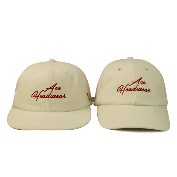 Padding Wool Vintage Snapback Caps / Custom Short Bill Cap Hat