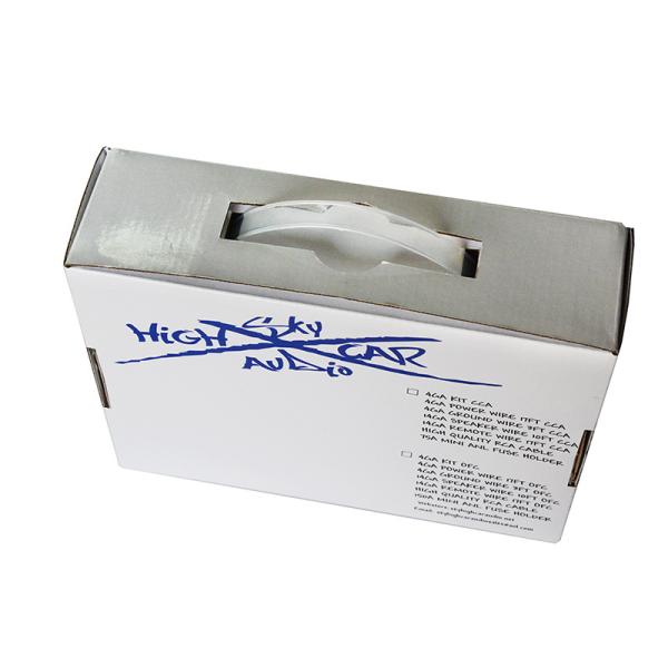 Dustproof Kraft Embossing Corrugated Gift Box With Handle Lightweight
