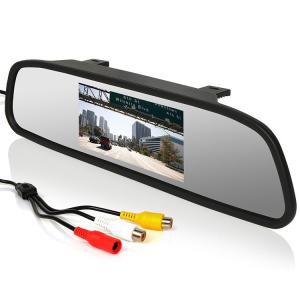 Auto Adjusting Brightness Vehicle Rear View Mirrors 4.3 LCD Screen With Universal Mount