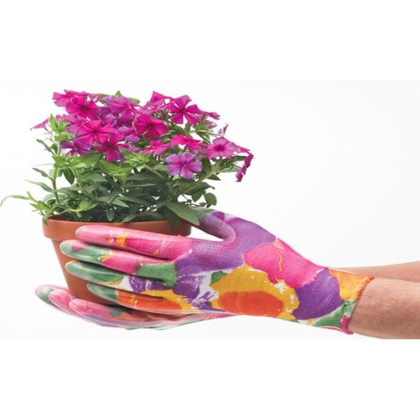 Lightweight Garden Work Gloves Elastic Knit Cuff 13 G Nylon Liner Material