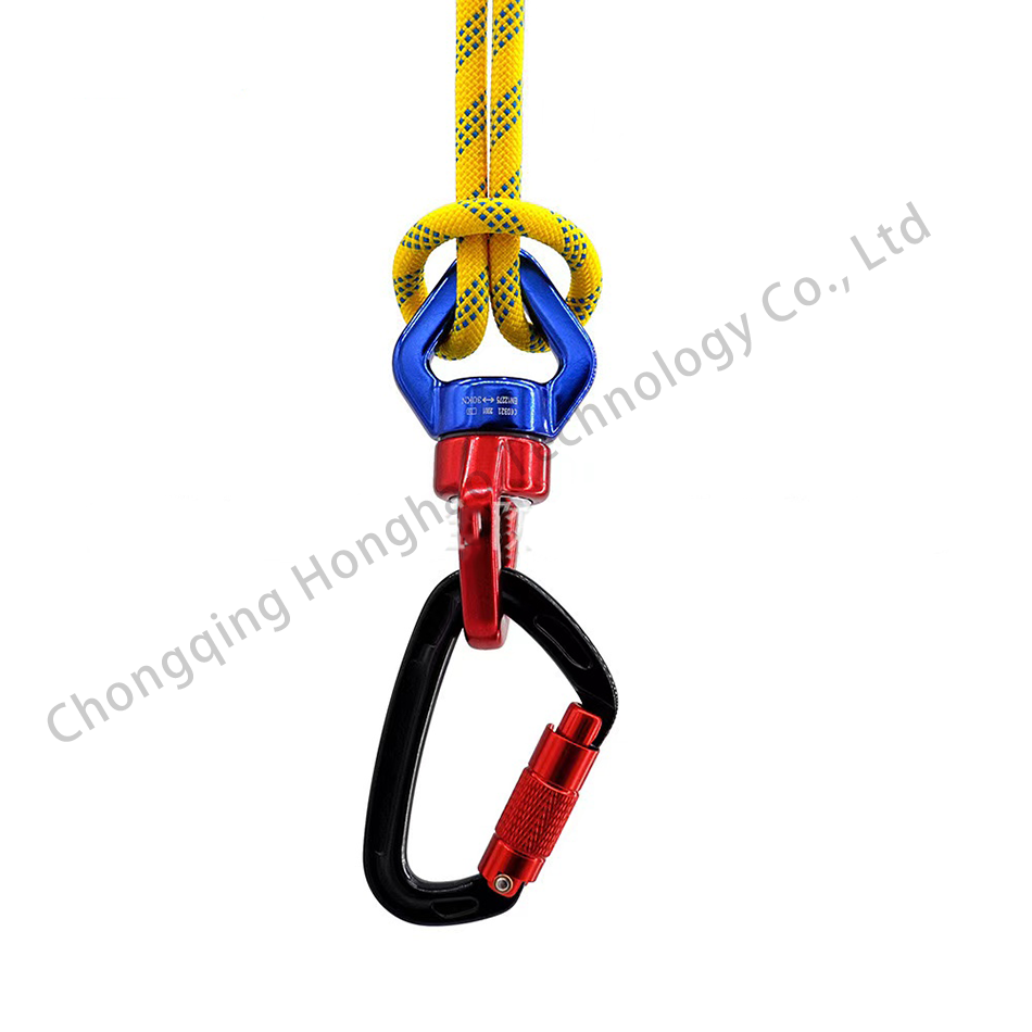 Climbing Equipment 30KN Aluminum Alloy 3-Hole Single Pulley with Galvanized Finish