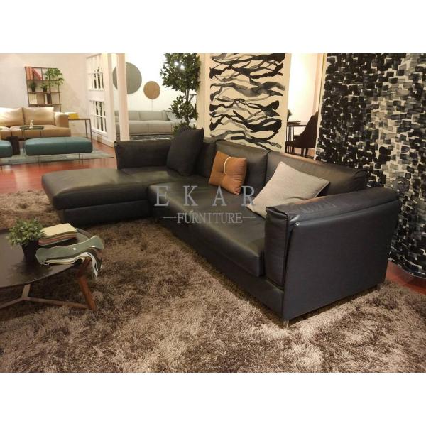 European Style Modern Leather Sectional L Shaped Sofa