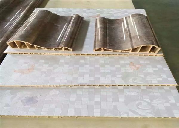 Quality 350KG/H Product Speed WPC Wall Panel Machine , PLC Control WPC Profile Production Line for sale