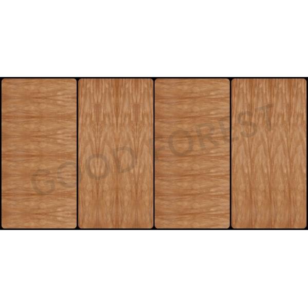 Hardly Mahogany Natural Wood Veneer Customized Crown Cut Grain