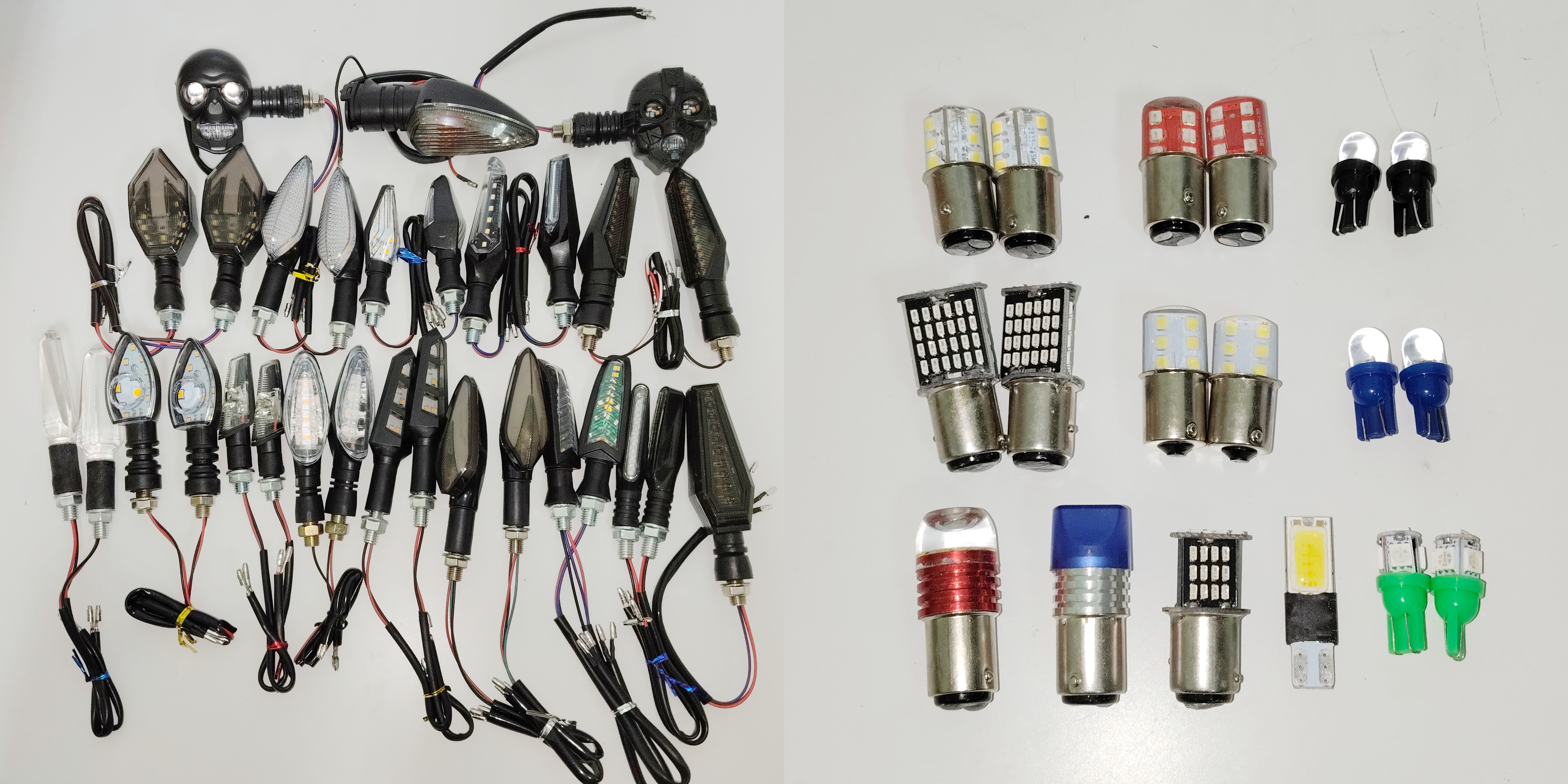 Motorcycle brake lights in operation