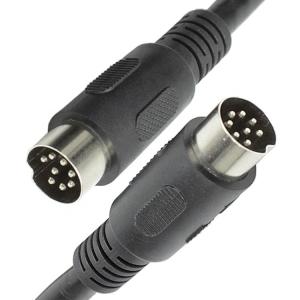 China Custom Fully Connected Shielded Male to Male Large 8 Pin Din Cable on sale