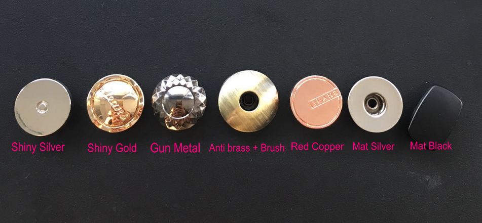 Low Moq Custom Logo Engraved Gold jeans Button / Snap button For Jeans jacket