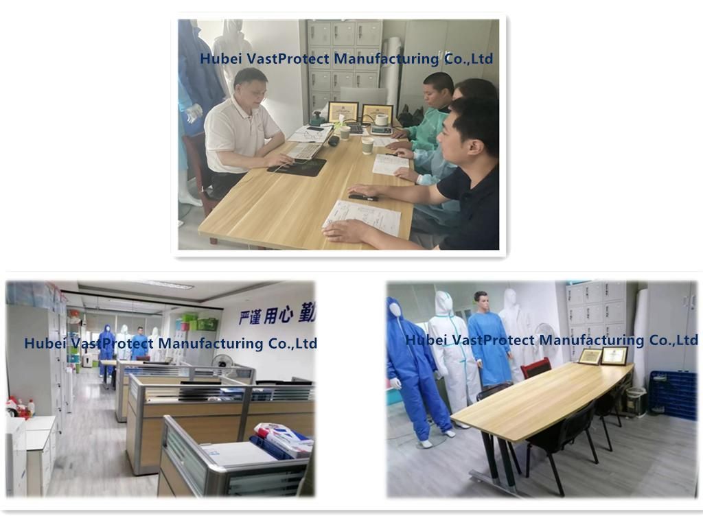 OEM/ODM Wholesale Microporous/PP/SMS Disposable Lab Coat with Snaps Buttons
