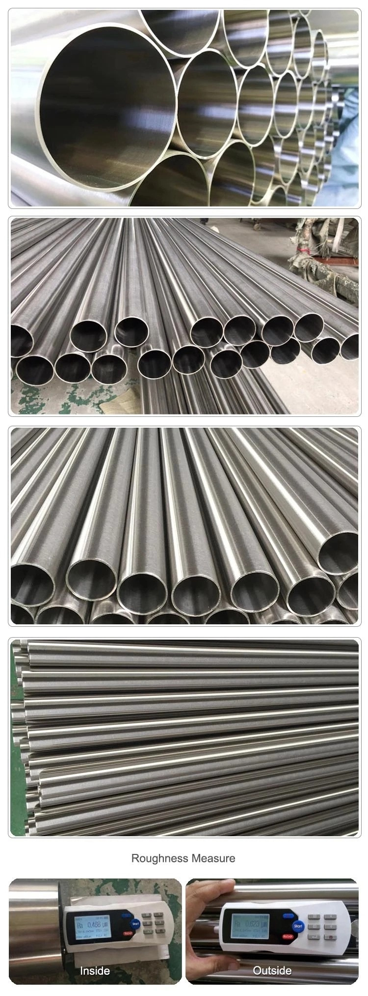 JIS SUS 201 202 301 Hollow Seamless SS Pipe 2b Polishing