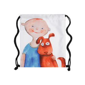 Polyester Cute Custom Drawstring Bags Lightweight Personalized