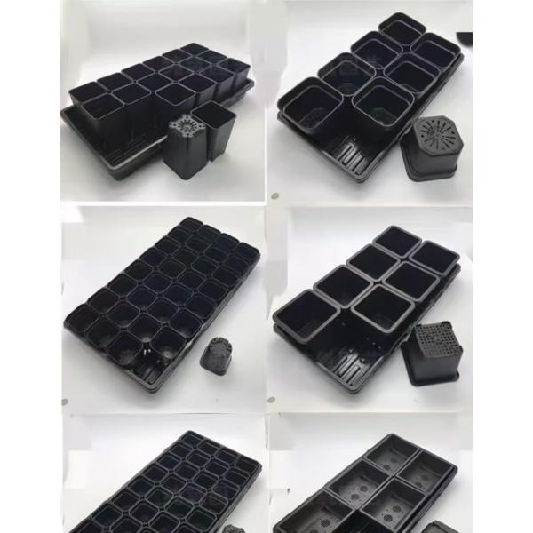 No Holes Rectangular Flat Nursery Plastic Tray PS Greenhouse Heat Resistance