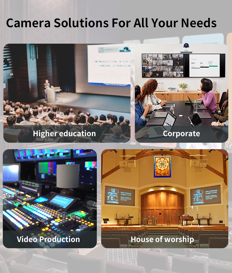 PTC-12S PoE HD-MI 3G-SDI USB 1080P60 HD IP Broadcasting PTZ Camera for Live Streaming