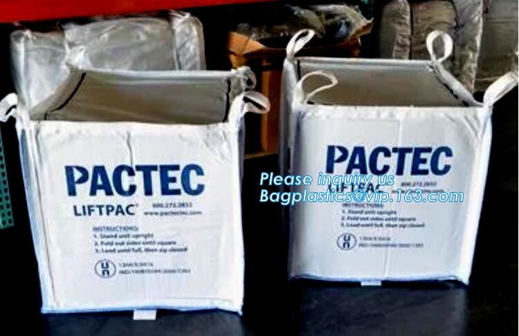 customizable PP u-panel baffle big bag /coated white woven PP jumbo bag/ventilated 4 panel baffle bag/all colors availab