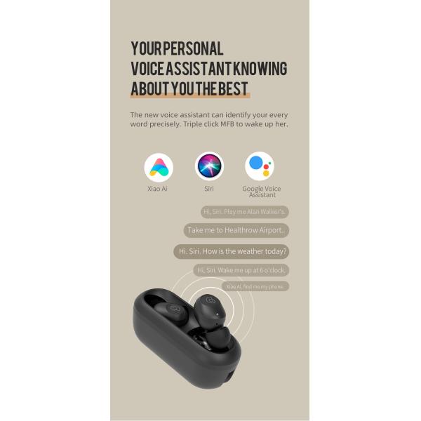 3D Stereo Bluetooth Earphones Automatic Pairing Mini Tws Wireless Earbuds (with Built-in Cable charging Case)