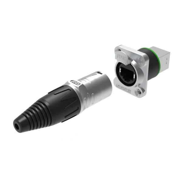 Ethernet Network Modular Jack Plug Panel Mount Socket 5-7mm Cable Industrial Electronics Accessories Chassis Male Connectors