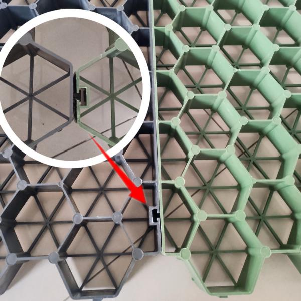 500*500*70MM High Compressive Strength HDPE Interlocking Gravel Grass Paving Grid
