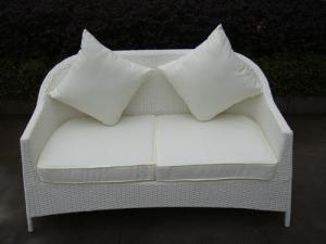 China 2 Seat Wicker Rattan Sofa Chair For Office / Riverside / Lawn on sale