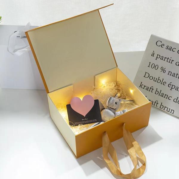 Drawer Style Magnetic Rigid Gift Box Eco Friendly Collapsible Packaging Boxes