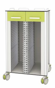 Central Lock Clinic 50 holders Medical Records Trolley