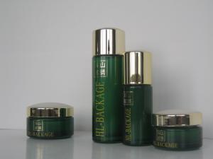 China Customized Frosted Flint Cream Cosmetic Glass Bottles and Jars 100ML 40ML wholesale