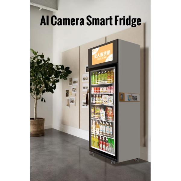 Intelligent Algorithm AI-Powered Vending Machine For Snacks Drinks Fresh Food Fruits Grab And Go Fridge 0
