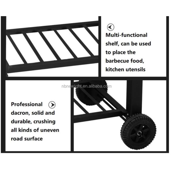 Multifunctional Outdoor Camping Barbecue Stove with Chrome Plated Finish 100x100x46cm