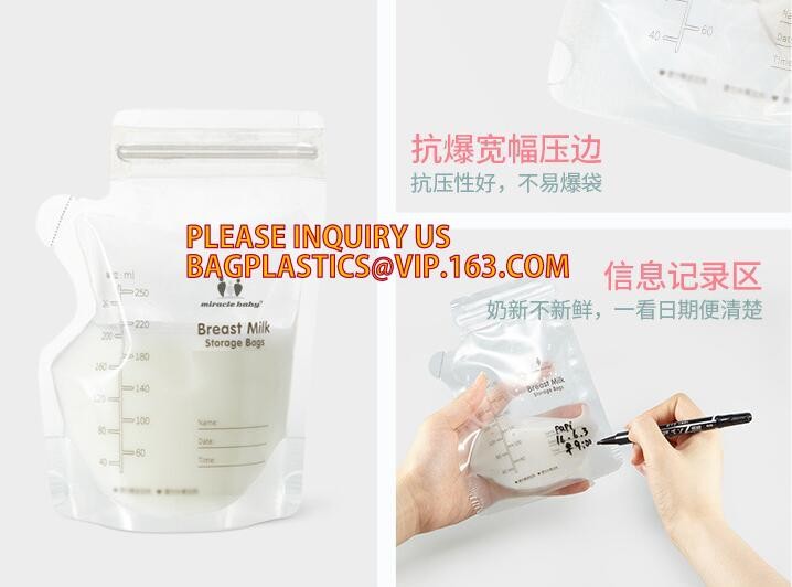 biodegradable eco-friendly FDA clear juice sealed drink pouches translucent reclosable hand held zipper plastic drinking
