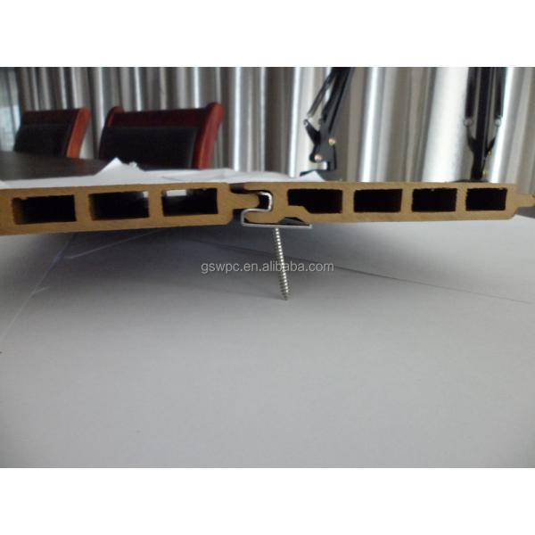 Coffee 4m WPC Outdoor Wall Cladding Omposite Wpc Exterior Wall Panel Sliding 177 X 28MM