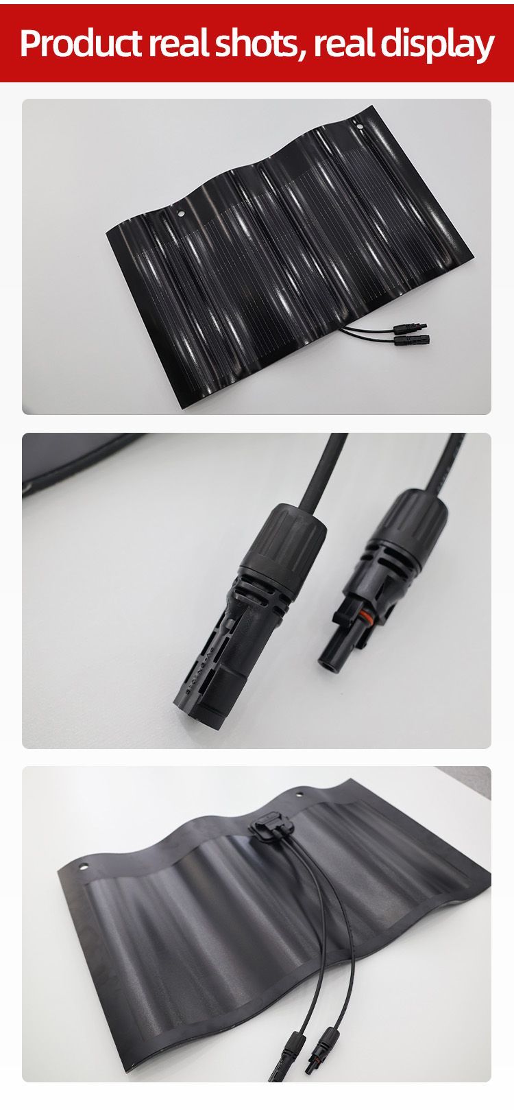 Hot Sale Hanergy M50 Home Glass Black Tile Solar Panel 50W Solar Energy Solar Roof Tiles Photovoltaic