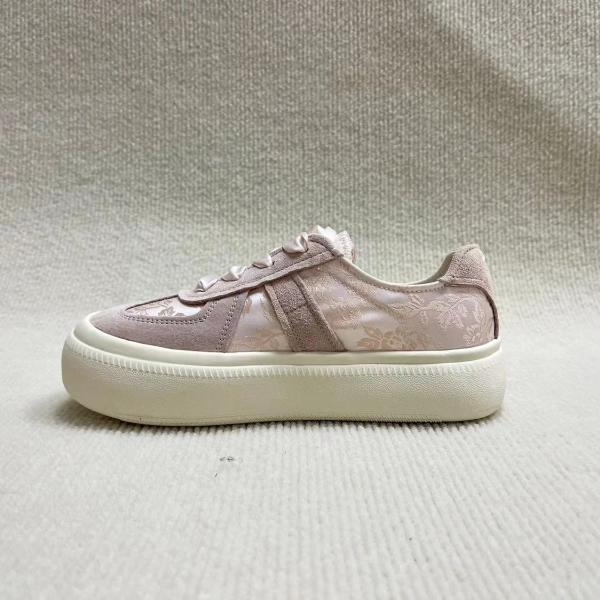 Women pink classic and comfort sneaker with silk lace daily use