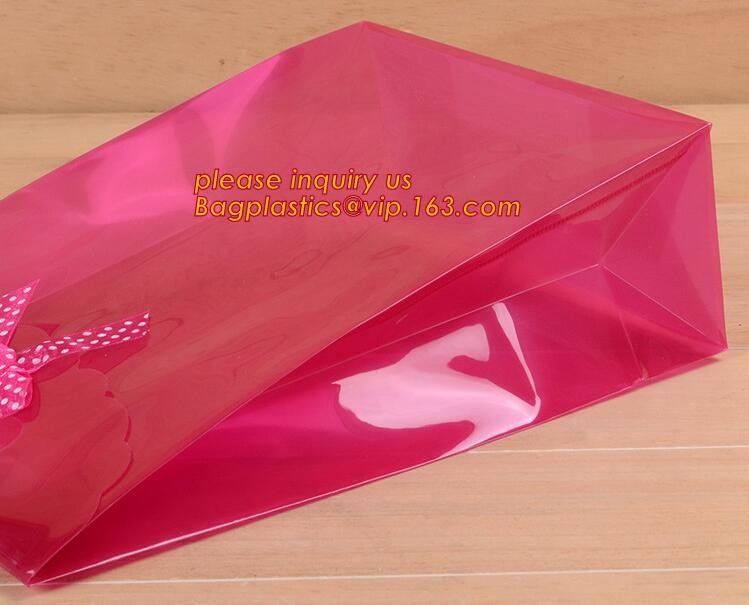 Promotional customized high quality soft loop plastic cloth bag,manufacturer custom soft loop handle polyethylene PE pla