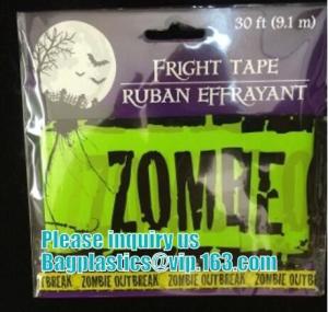 China Halloween Caution Tape , Custom Printing Caution Tape Halloween Banner,Halloween Caution Tape zebra tape bagease pack on sale