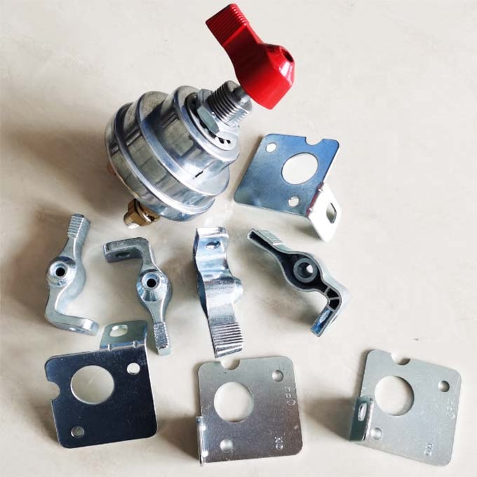 Universal Silver Lockout Lever Kit for A/C Switch on Car Battery Master Disconnect Switch Car Make Car Yellow Red