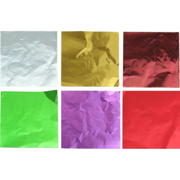 Embossed Colored Laminated Aluminium Foil Paper Roll For Chocolate Packaging