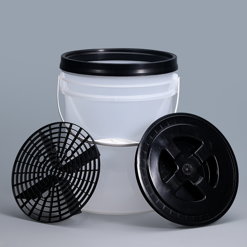 Black 5 Gallon Auto Car Washing Bucket With Seperate Insert Gamma Lid