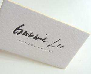 China Painted Edge Letterpress Cotton Paper Business Cards 0.7mm Thickness wholesale