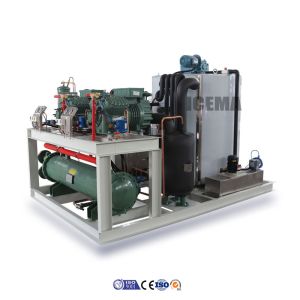 China 6500 KG Voltage 380V/3P/50HZ Ice Flake Machine for Seafood Fishery at March Trade Fair wholesale